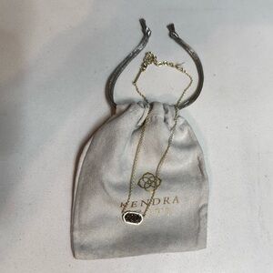 Kendra Scott Elisa Gold Necklace with Gray Stone